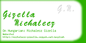 gizella michalecz business card